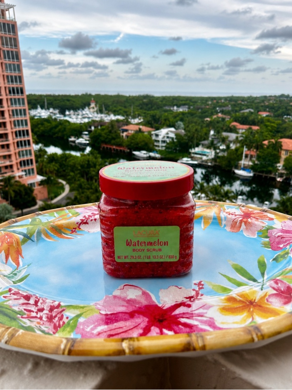 Watermelon NEW Lacura Body Scrub Shea Butter Argan Oil 29.3 oz